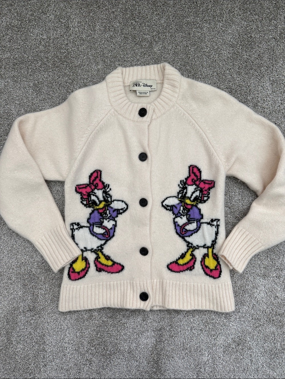 Harry Lambert for Zara x Disney Daisy Duck Cardigan